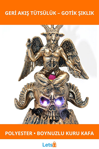 Letsii Gotik Boynuzlu Kuru Kafa Polyester Geri Akış Tütsülük