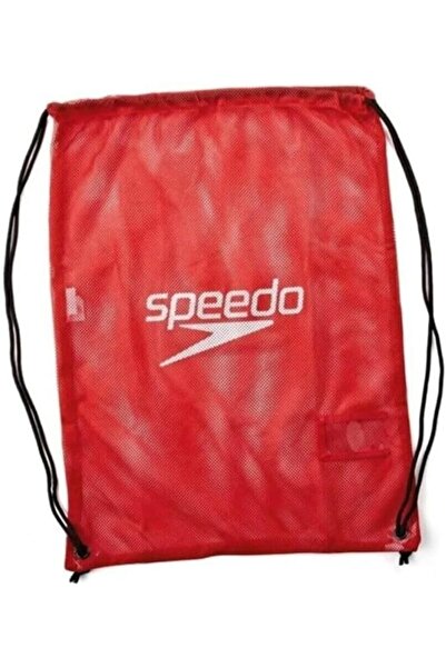 SPEEDO Unisex Adult Equipment Mesh Bag, Red, 35 Litre