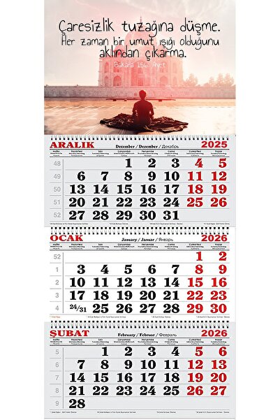 GENC DIJITAL BASKI 2026 Yılı Gemici Takvimi-Bakara Suresi 156.Ayet