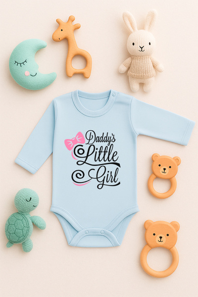 SVART WEAR Sürpriş Hamile Printed 100% Cotton Baby Bodysuit Badi Body with Sn...
