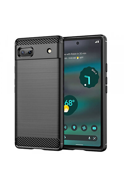 Google Husa pentru Pixel 6a, Techsuit, Carbon, Neagra