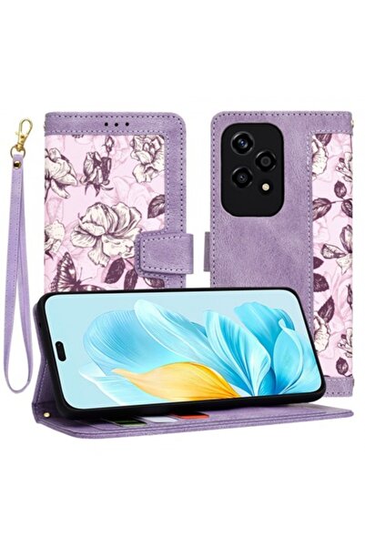 Stef's Cat Husă de telefon pentru Honor 200 Lite, FlipCraft, violet