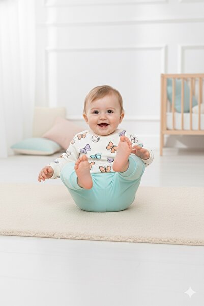 Le Touche Girl's Butterfly Patterned Cotton 2-Piece Pajama Set