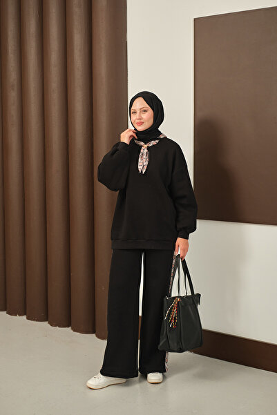 LOCCO Women's Ethnic Pattern Double Suit Black