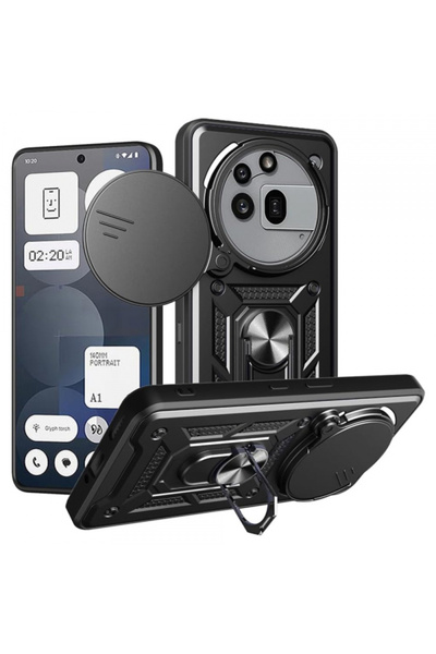 NOTHING Husa pentru Phone (3a) Pro, Techsuit, CamShield, Neagra