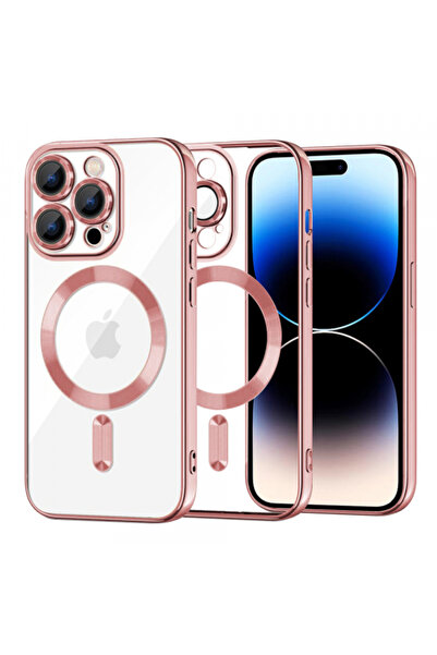 Apple Husa MagSafe pentru iPhone 14 Pro, Techsuit, Luxury Crystal, Roz