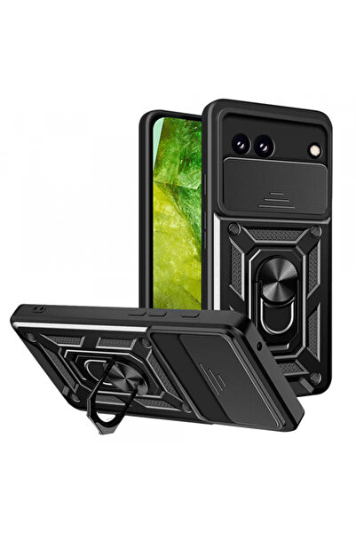 Google Husa pentru Pixel 8a, Techsuit, CamShield, Neagra