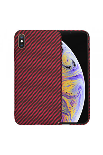 Apple iPhone XS Max Case, Techsuit, Carbonite FiberShell, Red