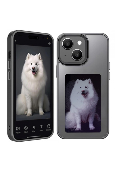 Apple Husa pentru iPhone 15, Techsuit, SmartScreen NFC, Neagra