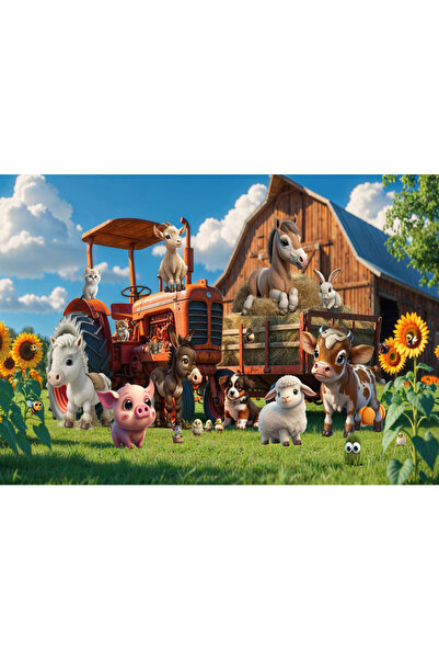 VIODESIGN Fototapet Copii, autoadeziv, Ferma , multicolor,120x200 cm CO411