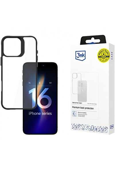 Apple Husa pentru iPhone 16 Pro, 3MK, Satin Armor Case+, Transparenta