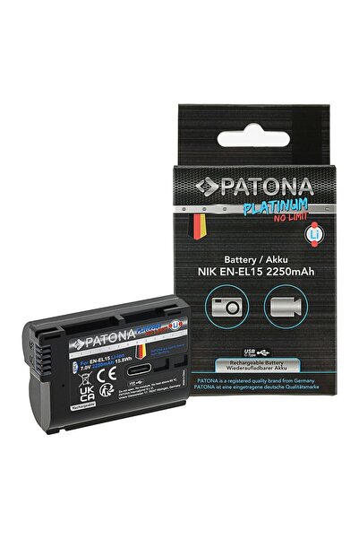 Patona Baterie Patona Platinum EN-EL15C cu USB-C 2600mAh compatibilă cu Nikon...