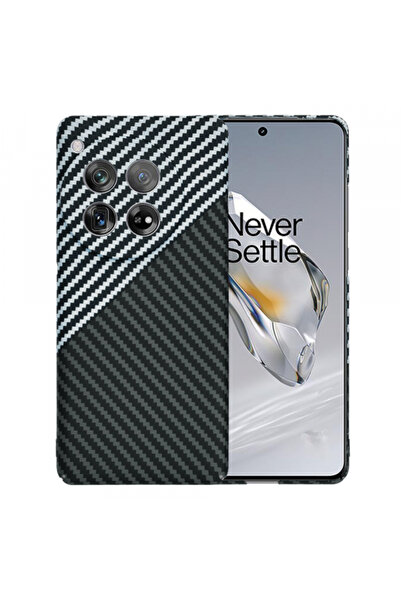 Oneplus Case for 12, Techsuit, Carbonite FiberShell, Black Grey