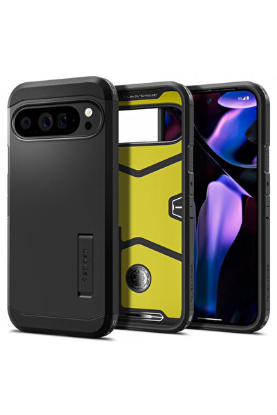 Google Husa pentru Pixel 9 Pro XL, Spigen, Tough Armor, Neagra ACS07726