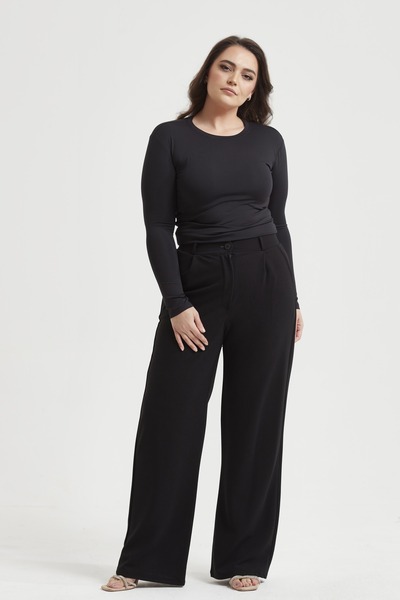 Moda Alba ЖІНОЧІ ШТАНИ ПАЛАЦЦО З ГУМКОЮ НА ТАЛІЇ, ВЕЛИКИЙ РОЗМІР