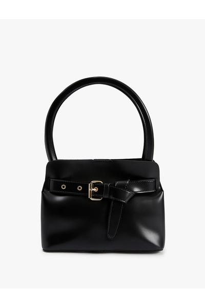 Koton Τσάντα από συνθετικό δέρμα με λαβή με λεπτομέρεια αγκράφα και μεταλλικά...