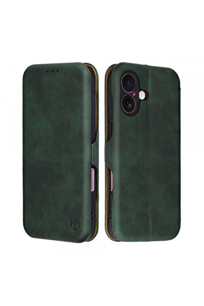 Apple Husa pentru iPhone 16 Plus, Techsuit, Safe Wallet Plus, Verde