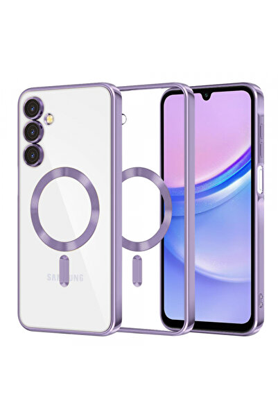 Samsung Husa MagSafe pentru Galaxy A15 5G A156 / A15 A155, Techsuit, Luxury Crystal, Mov Deschis