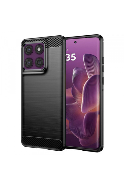 Motorola Калъф Edge 60 Pro, Techsuit, карбонов, черен