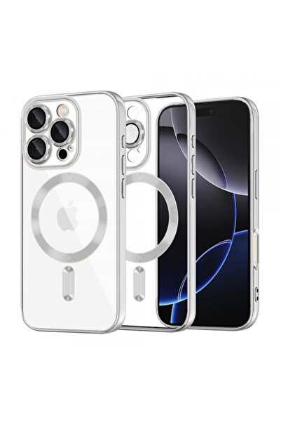 Apple MagSafe Case for iPhone 16 Pro Max, Techsuit, Luxury Crystal, Silver