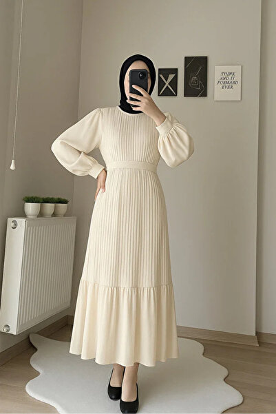 Papatya Giyim İzmit Women's Hijab Pleated Chiffon Dress