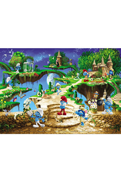 VIODESIGN Fototapet Copii, autoadeziv, Strumfii , multicolor,80x120 cm CO429