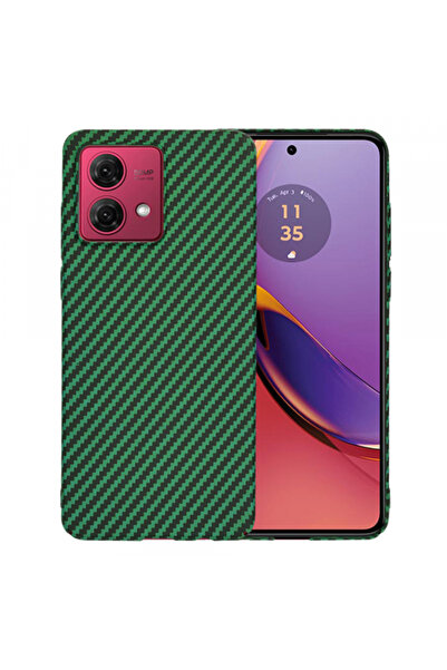 Motorola Θήκη Moto G84, Τεχνική στολή, Κέλυφος από ίνες ανθρακονήματος, Πράσινο