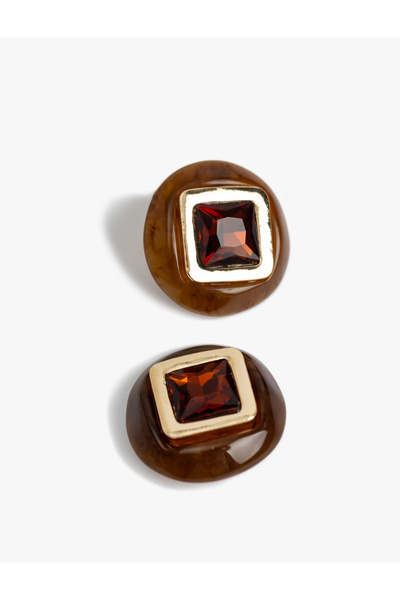 Koton Taş Detaylı Geometrik Küpe