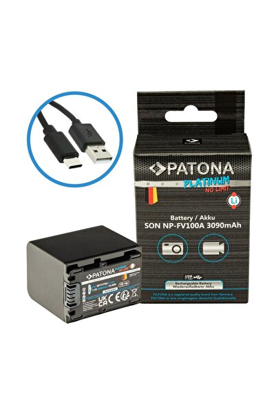 Patona Baterie de schimb Platinum NP-FV100 3090mAh pentru Sony FDR-AX40 FDR-A...