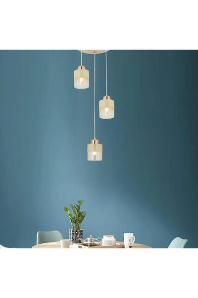 Apliqa HubRom Chandelier, BORIS 3353-03-CR 55x70 cm 3xE27-60W Cream Patina Gold