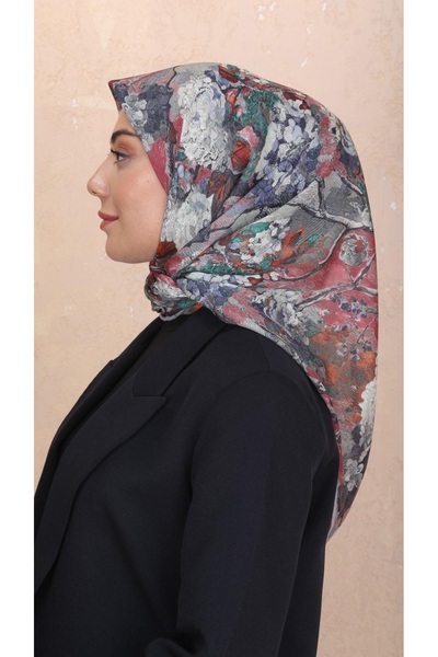 locella WOMEN'S SOFT COLORED FLOWER PATTERNED COTTON SCARF