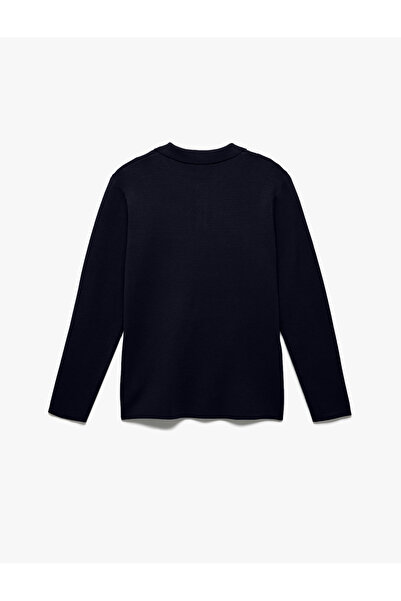 Koton Πλεκτό πουλόβερ με μακρύ μανίκι με κουμπιά και λαιμόκοψη πόλο