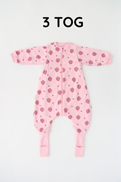 Ninana baby Çilek Desen-Ayaklı Uyku Tulumu 3 TOG