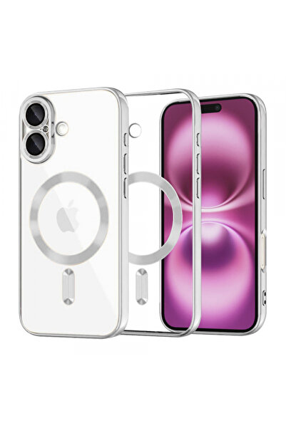 Apple MagSafe Case for iPhone 16 Plus, Techsuit, Luxury Crystal, Silver
