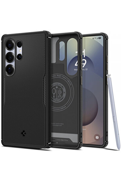 Samsung Husa MagSafe pentru Galaxy S25 Ultra S938, Spigen, Mag Armor, Neagra ...