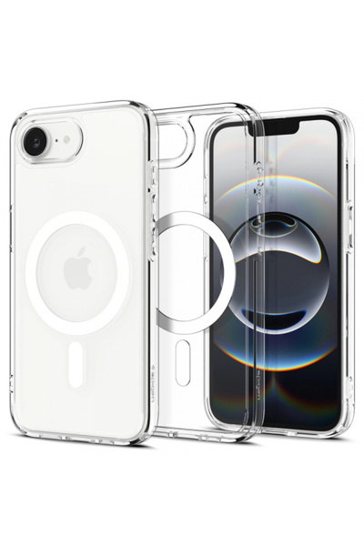 Apple Husa MagSafe pentru iPhone 16e, Spigen, Ultra Hybrid, Alba