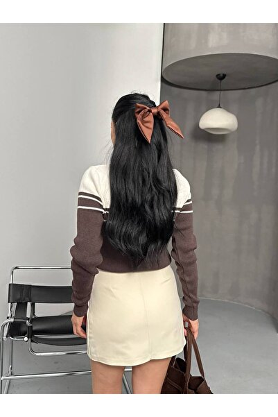 LB Laluna Butik Women's Accessory Detailed Skirt with Shorts Inside