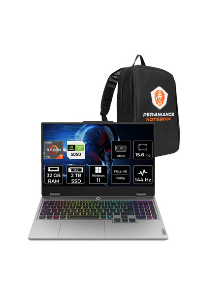 LENOVO LOQ Ryzen 7 250 32GB 2TB SSD RTX5050/8GB 100W 15.6" FHD 144Hz W11H Gam...