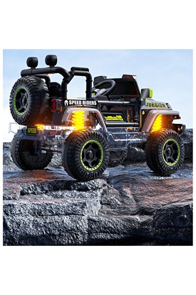 dalip Off-Road Kids Electric Car, Bluetooth & Remote, Rear Drive, 12V 7Ah, 120x63x68cm, Gray