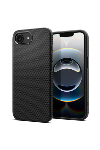 Apple Case for iPhone 16e, Spigen, Liquid Air, Black ACS09161