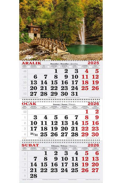 GENC DIJITAL BASKI 2026 Yılı Gemici Takvimi-Ayasofya Işıklandırılmış