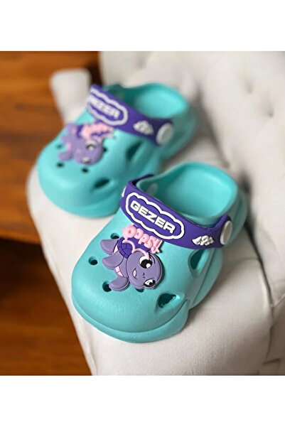 GEZER Bebek Çocuk Figürlü Eva Rahat Taban Cros Model Terlik