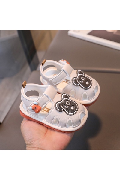 BebeNou Sandale ivory cu scârțâitor - Bear LC MD2025SU08-3-S1