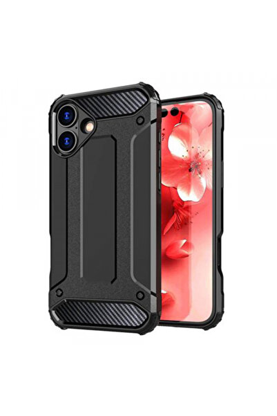 Apple Husa pentru iPhone 16, Techsuit, Hybrid Armor, Neagra