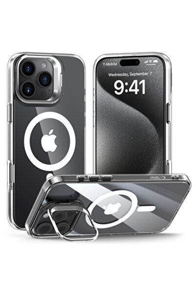 Apple MagSafe Case for iPhone 16 Pro Max, Tech-Protect, Magstand, Transparent