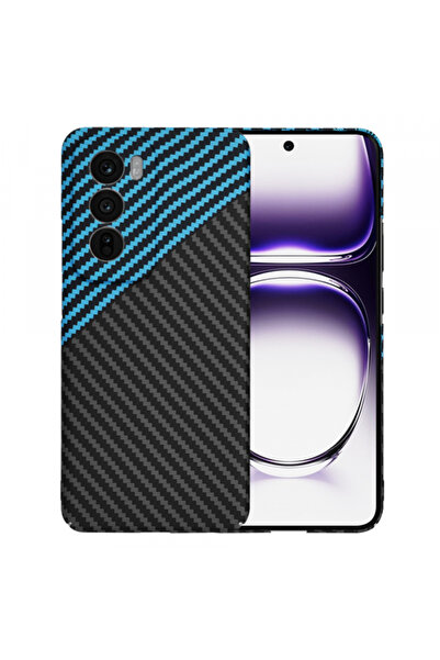 OPPO Husa pentru Reno12, Techsuit, Carbonite FiberShell, Neagra Bleu