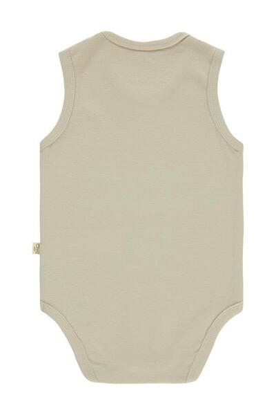 Civil Baby Organic 5-Pack Zero Sleeve 1-3 Year Old Snap Fastener Bodysuit - Beige 18-24 Months