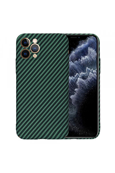 Apple Husa pentru iPhone 11 Pro, Techsuit, Carbonite FiberShell, Verde