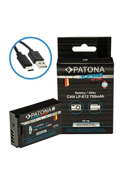 Patona Baterie Platinum LP-E12 750mAh înlocuiește Canon EOS 100D EOS-M50-1396