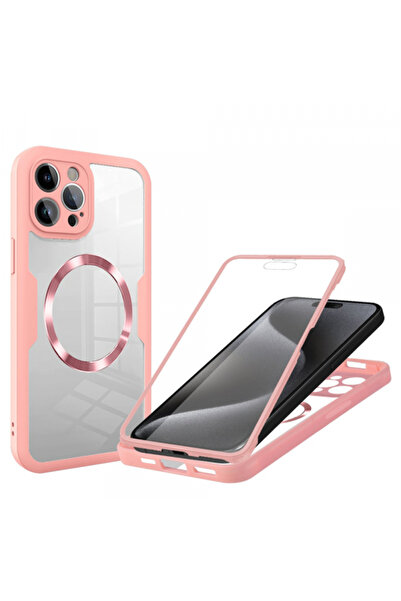 Apple Husa MagSafe pentru iPhone 15 Pro Max, Techsuit, ColorVerse 360, Roz